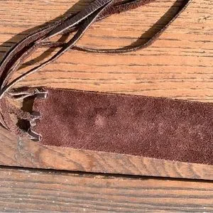 Artisan soft chocolate leather floral embroidered indie festival fringe belt Custom floral tooling belt with beads Chocolate borders  main image 4